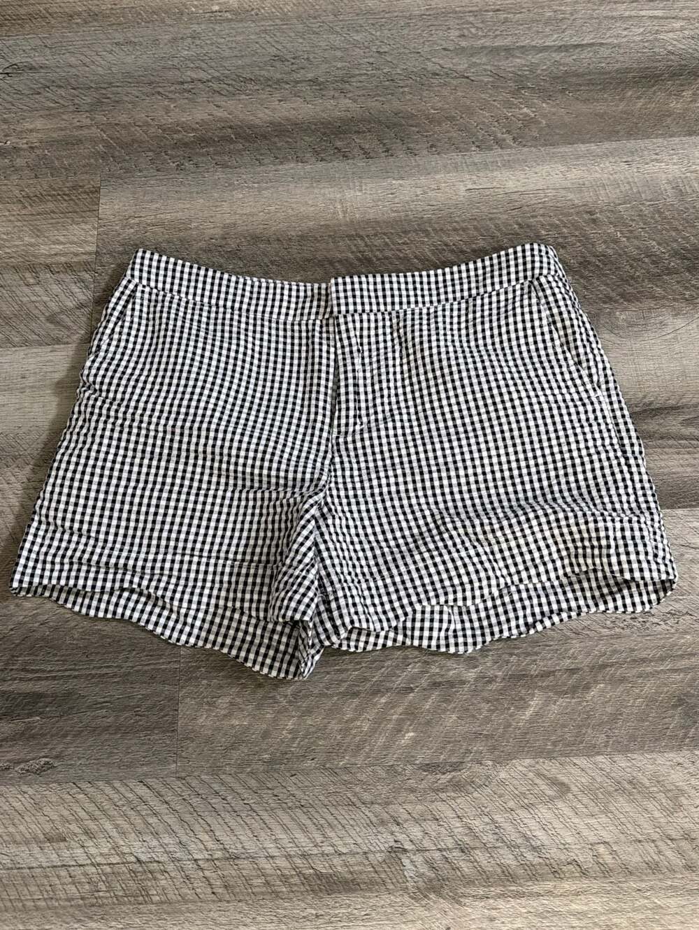 Cynthia Rowley Black and White Gingham Seersucker Shorts Size 2